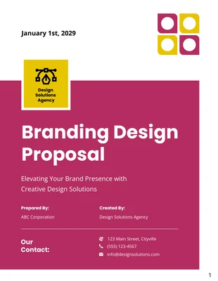 Free  Template: Branding Design Proposal Template