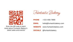 White Simple Photo Bakery Business Card - Page 2