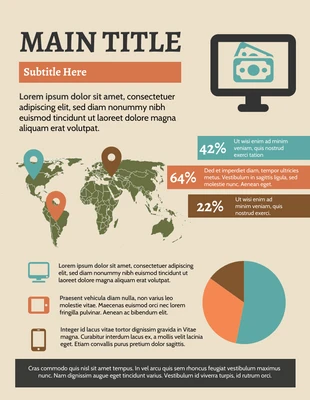 premium  Template: Blank Geographical E-commerce Infographic Template