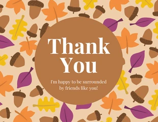 premium  Template: Fall Pattern Illustration Thanksgiving Card