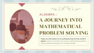 Free  Template: Algebra Math Presentation Template