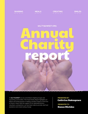 Free  Template: Food Charity Report Template