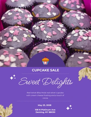 Free  Template: Cupcake Sale Flyer Template