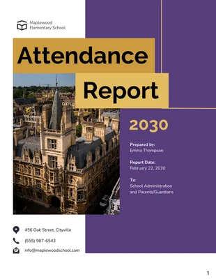 premium  Template: Attendance Report Template