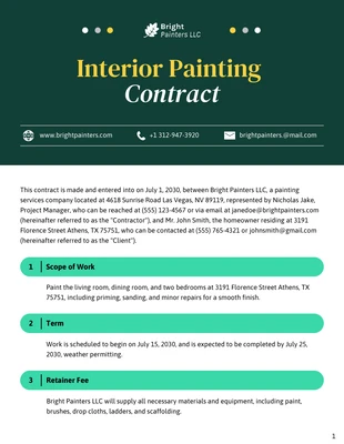 premium  Template: Interior Painting Contract Template