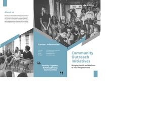 Free  Template: Community Outreach Initiatives Brochure