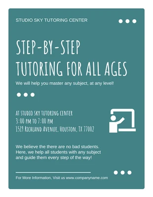 Free  Template: Flyer For Tutoring Flyer Template