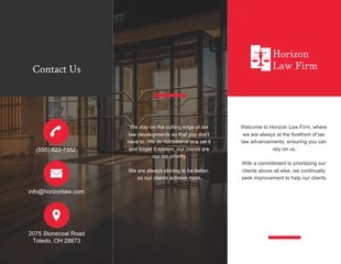 Free  Template: Law Tri Fold Brochure Template