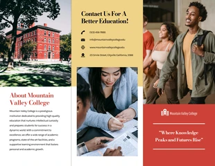 Free  Template: College Brochure Template