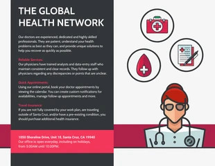 Free  Template: Global Health Network Healthcare Flyer Template