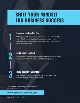 premium  Template: Business Success Mindset Flyer Template