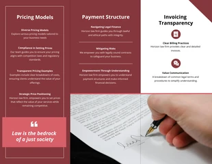 Dark Red Simple Business Legal Tri-fold Brochure - Page 2