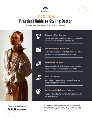 Free  Template: Fashion Tips And Tricks Infographic Template