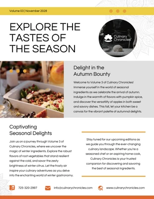 business  Template: Seasonal Ingredients Newsletter Template