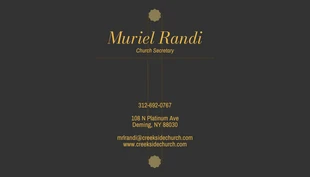 Dark Elegant Business Church Card - Page 2