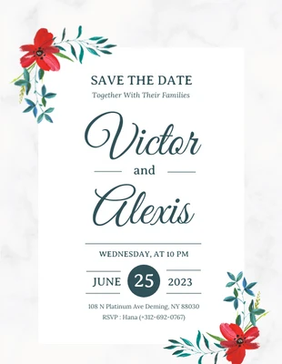 Free  Template: Wedding Invitation Flyer Template