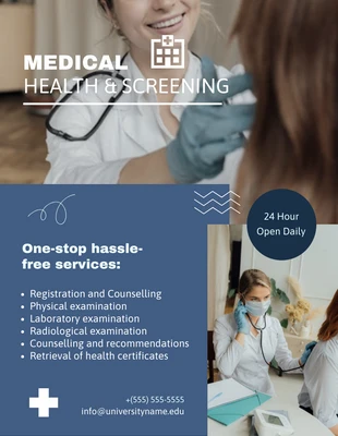 Free  Template: Health Screening Flyer Template