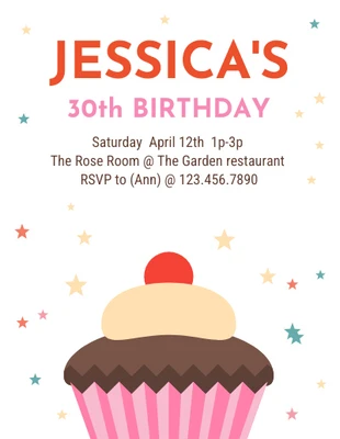 Free  Template: 30th Birthday Invitation