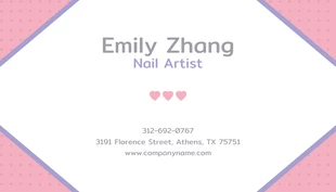 Candy Pink Purple Business Card Nail-Art - Page 2