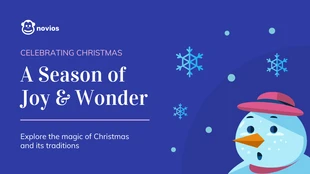 Free  Template: Blue White Christmas Presentation Template