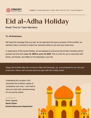 premium  Template: Eid al-Adha Holiday Email Newsletter Template