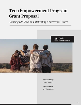 business  Template: Teen Empowerment Program Grant Proposal Template