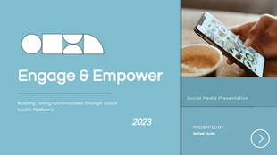 premium  Template: Engage And Empower Social Media Presentation Template