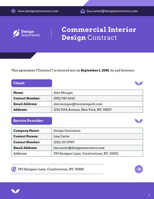 premium  Template: Commercial Interior Design Contract Template