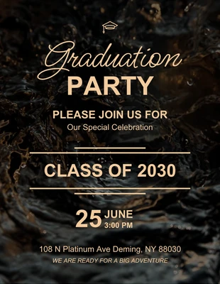 Free  Template: Water Background Graduation Party Flyer Template