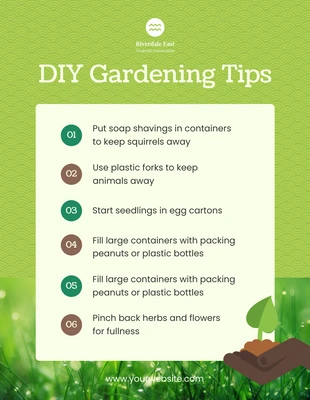 Free  Template: Yellow Green DIY Gardening Tips Poster