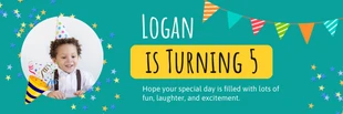 Free  Template: Green and Yellow Happy Birthday Banner