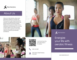 Free interactive Template: Purple Sports Tri-fold Brochure Template