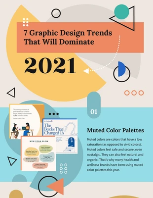 Free  Template: Illustration Graphic Design Trends Infographic Template