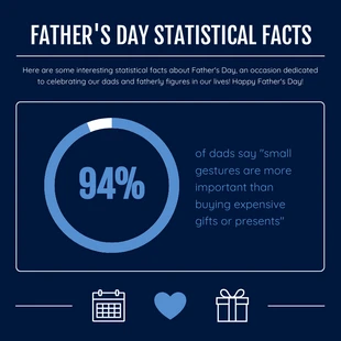 premium  Template: Father's Day Statistical Pie Chart Template