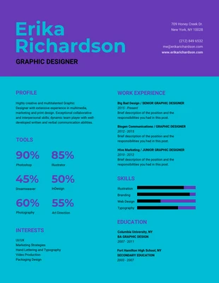 premium  Template: Colorful Bold Sample Resume Template