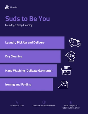 Free  Template: Laundry and Deep Cleaning Business Flyer Template