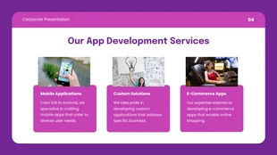 Purple Pink Modern Simple Corporate Presentation - Page 4