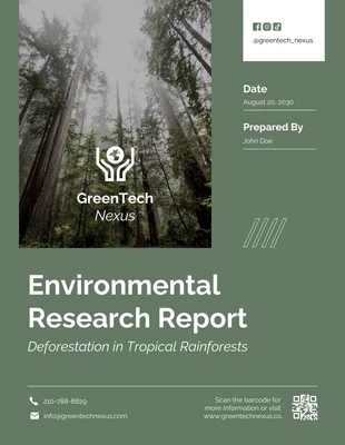 business  Template: Environmental Research Report Template