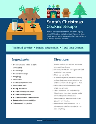 Free  Template: Homemade Christmas Cookies Recipe Infographic Template