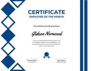 premium  Template: Geometric Certificate of Employment Template