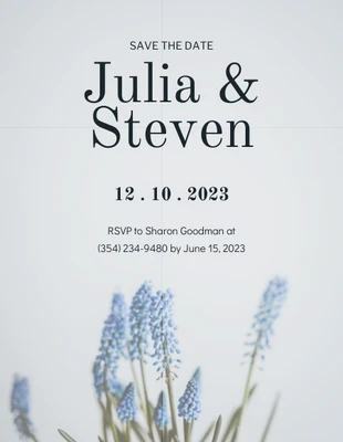 Free  Template: Light Save The Date Invitation