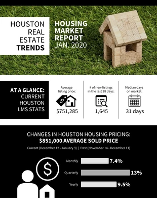 business  Template: Real Estate Market Report Infographic Template