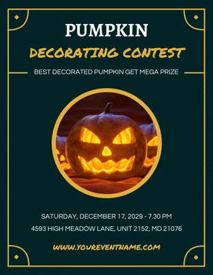 Free  Template: Pumpkin Decorating Contest Flyer Template