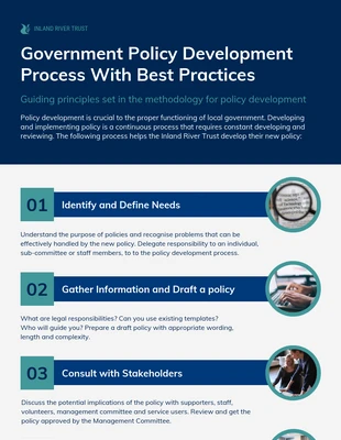 Free accessible Template: Government Policy Development Process Infographic Template