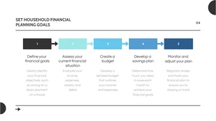 black grey household financial visual charts presentation - Page 4