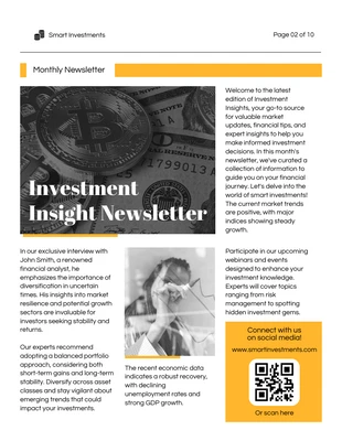 premium  Template: Investment Insights Monthly Newsletter Template