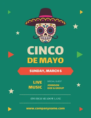 Free  Template: Bright Colours Cinco De Mayo Festival Event Poster Template