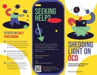 Free  Template: OCD Understanding Accordion-Fold Brochure Template