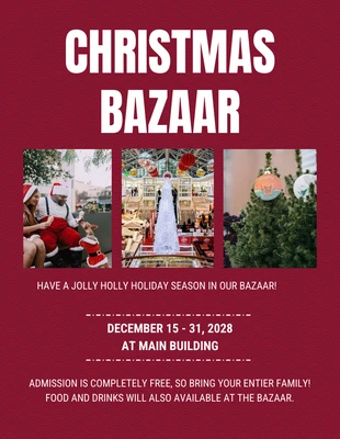 Free  Template: Christmas Bazaar Flyer Template