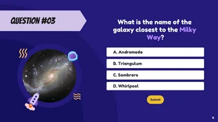 Purple Space and Planets Quizzes Presentation - Page 4